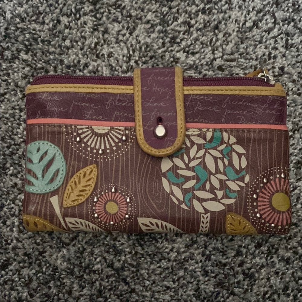Fossil Pink Metallic Clutch with Wristlet